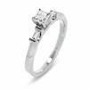 Previously Owned - 1/2 CT. T.W. Princess-Cut Diamond Engagement Ring in 14K White Gold