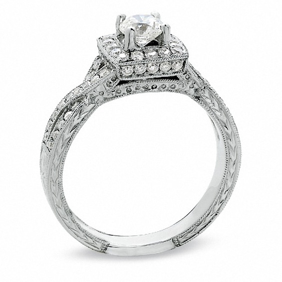 Previously Owned - 7/8 CT. T.w. Diamond Twist Ring in 14K White Gold