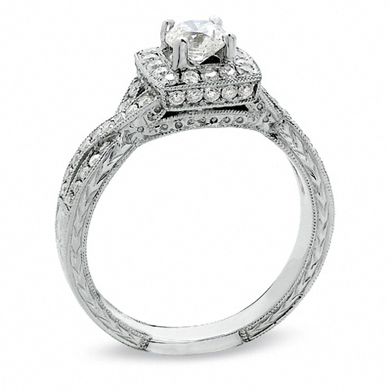 Main Image 2 of Previously Owned - 7/8 CT. T.W. Diamond Twist Ring in 14K White Gold
