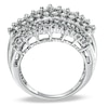 Thumbnail Image 2 of Previously Owned - 1-3/4 CT. T.W. Baguette and Round Diamond Seven Row Fan Ring in 10K White Gold