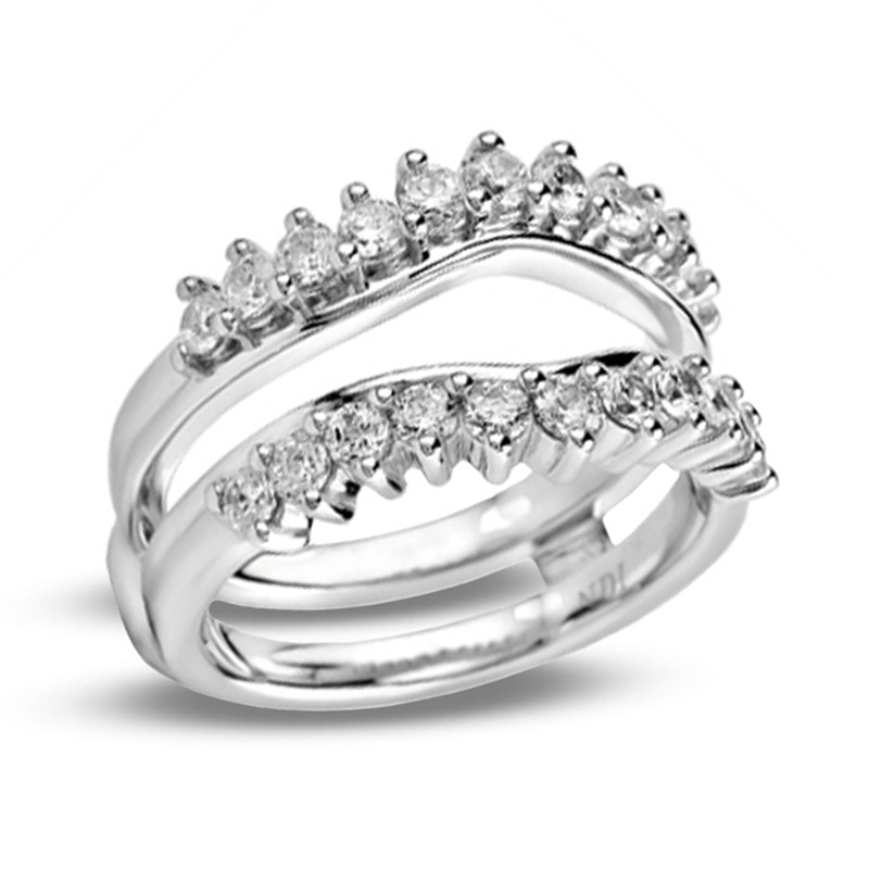 Previously Owned - Celebration Lux® 1 CT. T.W. Diamond Solitaire Enhancer in 18K White Gold (I/SI2)