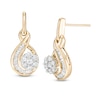 Thumbnail Image 0 of Previously Owned - 3/4 CT. T.W. Composite Diamond Flame Drop Earrings in 10K Gold