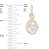 Thumbnail Image 2 of Previously Owned - 3/4 CT. T.W. Composite Diamond Flame Drop Earrings in 10K Gold