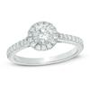 Thumbnail Image 0 of Previously Owned - Celebration Lux® 1 CT. T.W. Diamond Frame Engagement Ring in 18K White Gold (I/SI2)