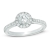 Thumbnail Image 1 of Previously Owned - Celebration Lux® 1 CT. T.W. Diamond Frame Engagement Ring in 18K White Gold (I/SI2)