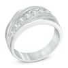 Thumbnail Image 2 of Previously Owned - 1/2 CT. T.W. Diamond Slant Anniversary Band in 10K White Gold