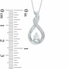 Thumbnail Image 2 of Previously Owned - 1/4 CT. T.W. Diamond Infinity Loop Pendant in 14K White Gold (I/I2)