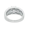 Thumbnail Image 3 of Previously Owned - 1/2 CT. T.W. Diamond Past Present Future® Triple Row Engagement Ring in 10K White Gold