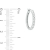 Thumbnail Image 2 of Previously Owned - 1/15 CT. T.W. Diamond Swirl Hoop Earrings in Sterling Silver