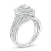 Thumbnail Image 2 of Previously Owned - 2 CT. T.W. Oval Diamond Double Frame Vintage-Style Bridal Set in 14K White Gold (I/I1)