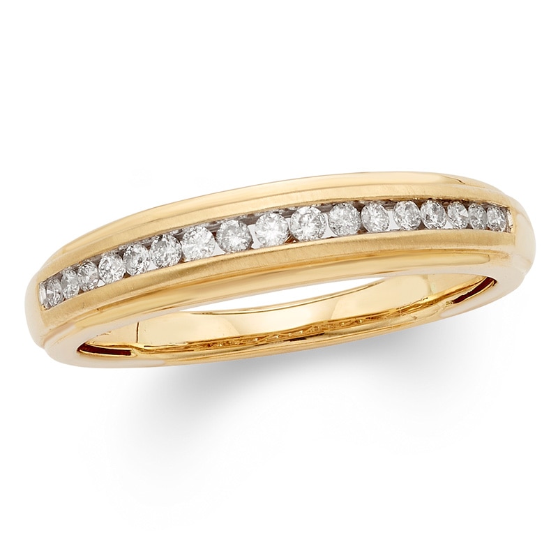 Main Image 1 of Previously Owned - 1/4 CT. T.W. Diamond Channel-Set Band in 14K Gold (I2/I)