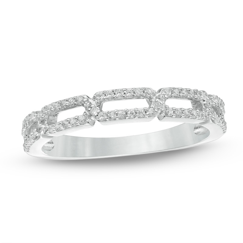 Main Image 1 of Previously Owned - 1/5 CT. T.W. Diamond Link Anniversary Band in 10K White Gold