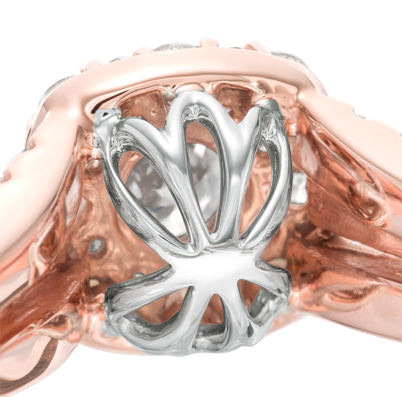 Main Image 5 of Previously Owned - Love's Destiny by Zales 1-1/2 CT. T.W. Diamond Cushion Engagement Ring in 14K Two-Tone Gold (I/I1)