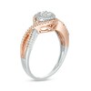 Thumbnail Image 2 of Previously Owned - 1/3 CT. T.W. Composite Diamond Double Frame Bypass Ring in 10K Two-Tone Gold