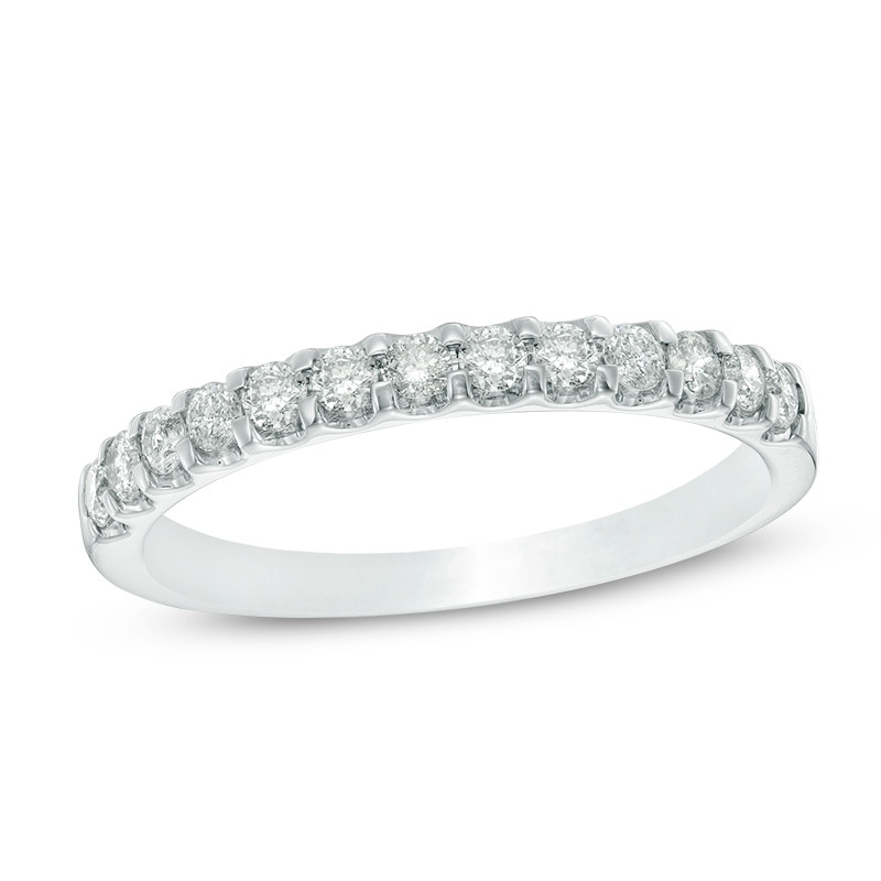 Main Image 1 of Previously Owned - 3/8 CT. T.W. Diamond Wedding Band in 10K White Gold