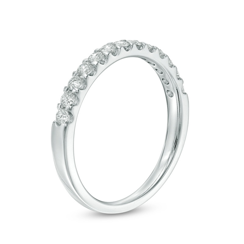 Main Image 2 of Previously Owned - 3/8 CT. T.W. Diamond Wedding Band in 10K White Gold