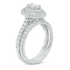 Thumbnail Image 2 of Previously Owned - 1-1/4 CT. T.W. Oval Diamond Double Frame Bridal Set in 14K White Gold