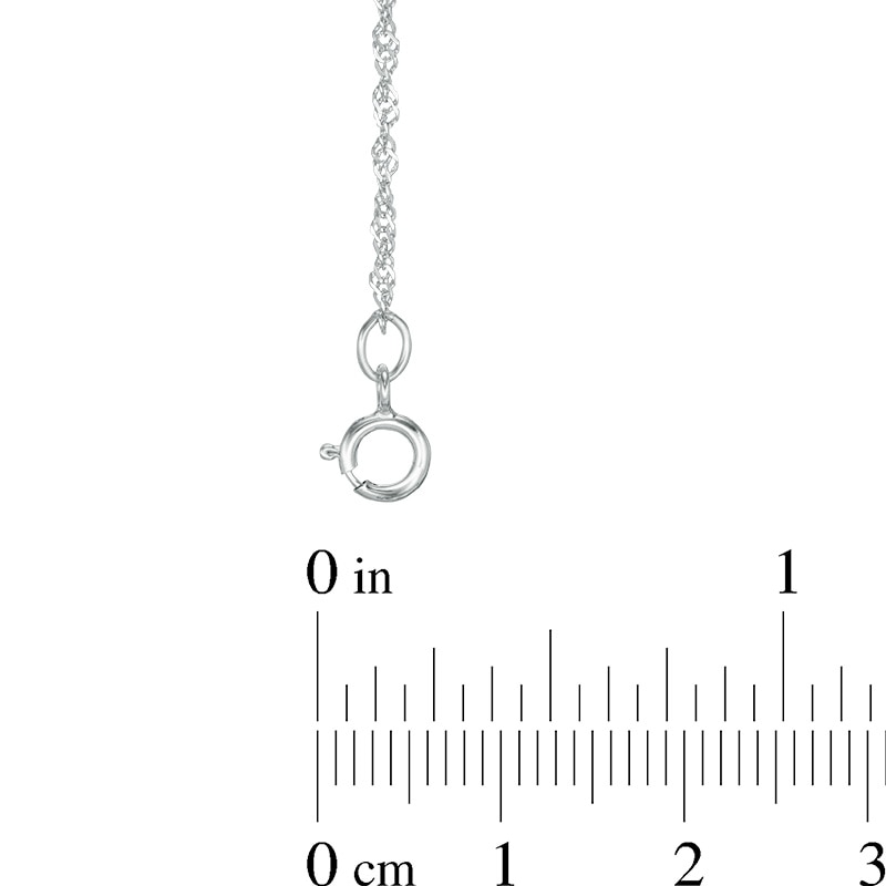 Previously Owned - 1.14mm Singapore Chain Necklace in 14K White Gold - 18"