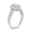 Thumbnail Image 2 of Previously Owned - Love's Destiny by Zales 1 CT. T.W. Emerald-Cut Diamond Engagement Ring in 14K Two-Tone Gold