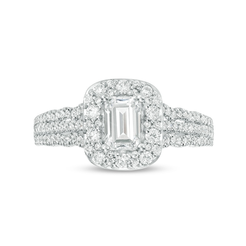 Main Image 6 of Previously Owned - Love's Destiny by Zales 1 CT. T.W. Emerald-Cut Diamond Engagement Ring in 14K Two-Tone Gold