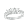 Thumbnail Image 0 of Previously Owned - 1/2 CT. T.W. Diamond Past Present Future® Engagement Ring in 10K White Gold