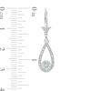 Thumbnail Image 2 of Previously Owned - 1/2 CT. T.W. Diamond Flower Teardrop Earrings in 10K White Gold