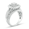 Thumbnail Image 1 of Previously Owned - 2 CT. T.W. Composite Diamond Frame Multi-Row Vintage-Style Engagement Ring in 14K White Gold