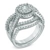 Thumbnail Image 2 of Previously Owned - 2 CT. T.W. Diamond Cluster Bridal Set in 14K White Gold
