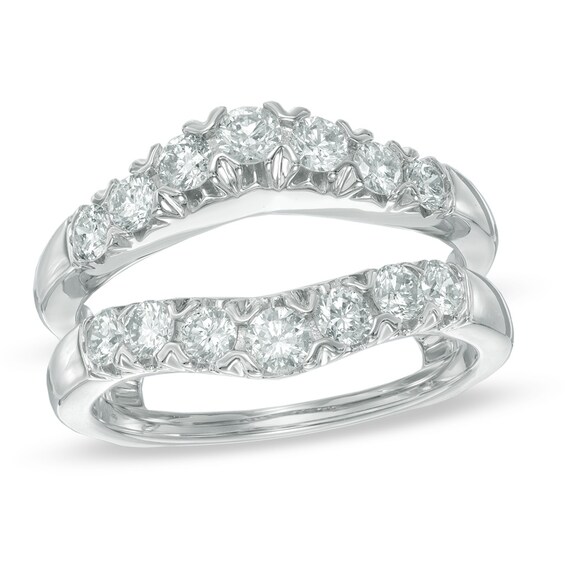 Previously Owned - 1 CT. T.w. Diamond Contour Solitaire Enhancer in 14K White Gold