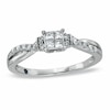 Thumbnail Image 1 of Previously Owned - Cherished Promise Collection™ 1/4 CT. T.W. Quad Princess-Cut Diamond Promise Ring in 10K White Gold