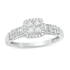 Thumbnail Image 0 of Previously Owned - 3/8 CT. T.W. Composite Diamond Square Frame Ring in 10K White Gold