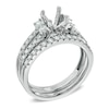 Thumbnail Image 1 of Previously Owned - 3/4 CT. T.W. Diamond Semi-Mount Bridal Set in 14K White Gold
