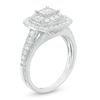 Thumbnail Image 2 of Previously Owned - 3/4 CT. T.W. Princess-Cut Diamond Double Frame Vintage-Style Engagement Ring in 14K White Gold