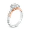 Thumbnail Image 2 of Previously Owned - Enchanted Disney Snow White 1 CT. T.W. Princess-Cut Frame Engagement Ring in 14K Two-Tone Gold
