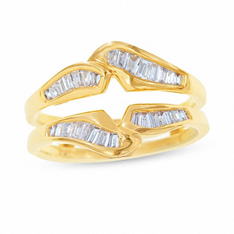 Main Image 1 of Previously Owned - 1/2 CT. T.W. Tapered Baguette Diamond Solitaire Wrap in 14K Gold