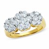 Thumbnail Image 1 of Previously Owned - 2 CT. T.W. Diamond Three Stone Flower Ring in 14K Gold