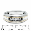 Thumbnail Image 2 of Previously Owned - 1/4 CT. T.W. Diamond Five Stone Wedding Band in 10K Two-Tone Gold
