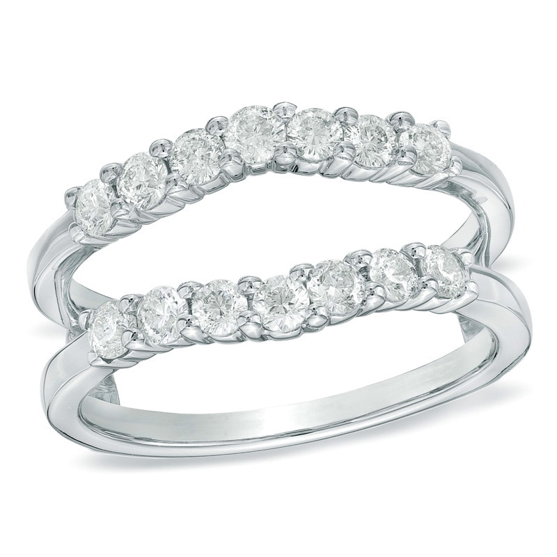 Main Image 1 of Previously Owned - Celebration Lux® 3/4 CT. T.W. Diamond Solitaire Enhancer in 18K White Gold (I/SI2)