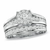 Thumbnail Image 1 of Previously Owned - 1 CT. T.W. Diamond Frame Bridal Set in 14K White Gold