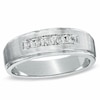 Thumbnail Image 1 of Previously Owned - 1/4 CT. T.W. Diamond Five Stone Band in 14K White Gold