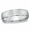 Thumbnail Image 1 of Previously Owned - 6.0mm Satin Stripe Wedding Band in 10K White Gold