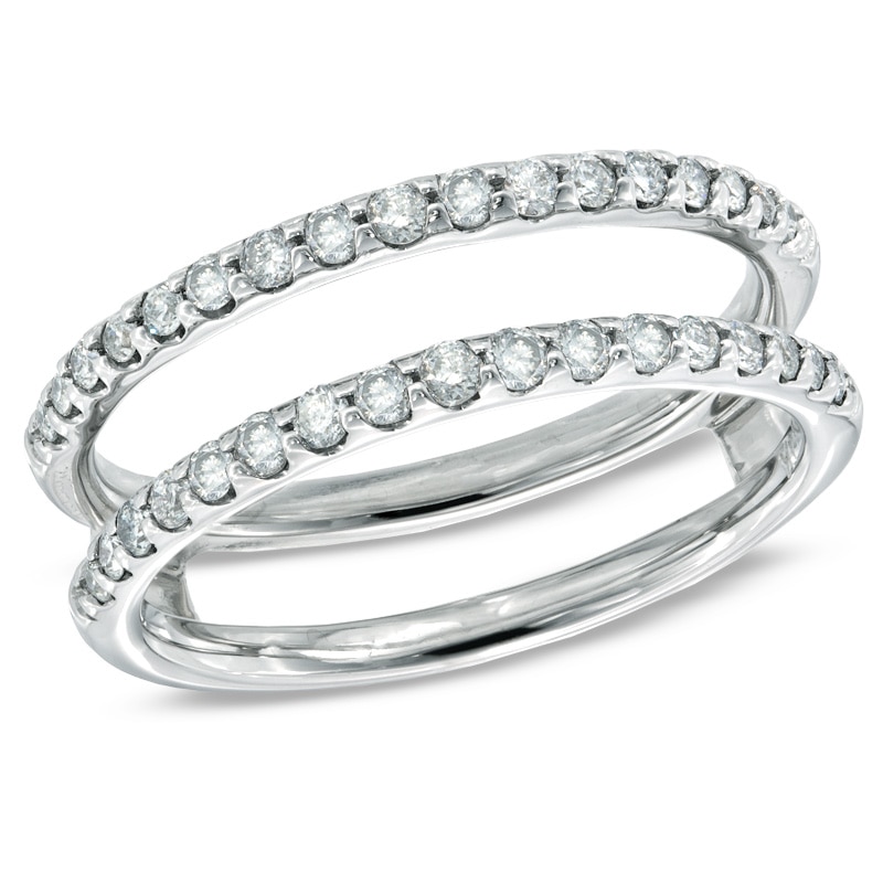 Main Image 1 of Previously Owned - 1/2 CT. T.W. Diamond Open Solitaire Enhancer in 14K White Gold