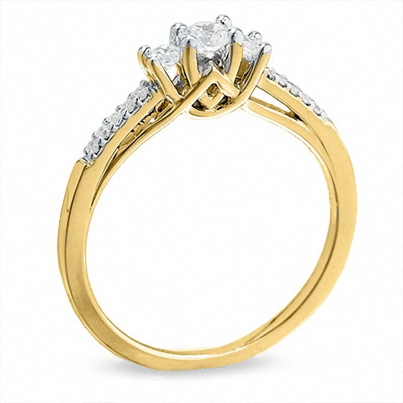 Main Image 2 of Previously Owned - 1/3 CT. T.W. Diamond Three Stone Ring in 10K Gold