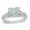 Thumbnail Image 1 of Previously Owned - 3/4 CT. T.W. Diamond Heart Cluster Ring in 10K White Gold