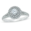 Thumbnail Image 1 of Previously Owned - Celebration Grand® 3/4 CT. T.W. Diamond Double Frame Engagement Ring in 14K White Gold (H-I/I1)