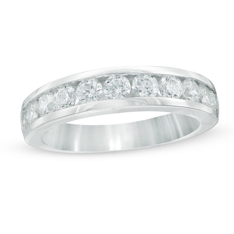 Main Image 1 of Previously Owned - Celebration Ideal 1 CT. T.W. Diamond Anniversary Band in 14K White Gold (I/I1)