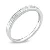 Thumbnail Image 1 of Previously Owned - 1/4 CT. T.W. Princess-Cut Diamond Wedding Band in Platinum