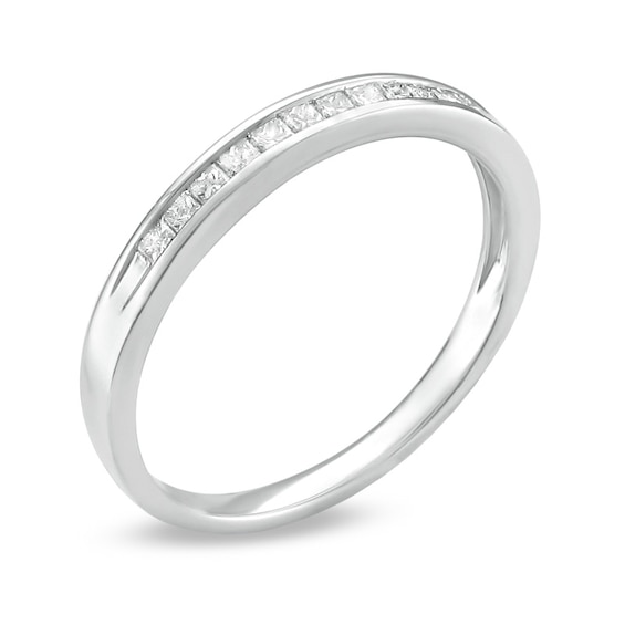 Previously Owned - 1/4 CT. T.w. Princess-Cut Diamond Wedding Band in Platinum