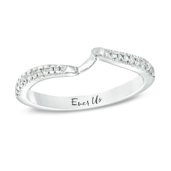 Previously Owned - Ever Us® 1/8 CT. T.w. Diamond Contour Band in 14K White Gold
