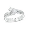 Thumbnail Image 3 of Previously Owned - Ever Us® 1/8 CT. T.W. Diamond Contour Band in 14K White Gold